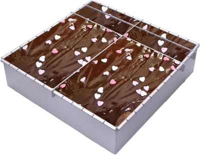 Taartvorm Rechthoekig - Bakvorm Mousse - Zelf Taart Maken - Verstelbare Grootte - 30 cm - Zwart