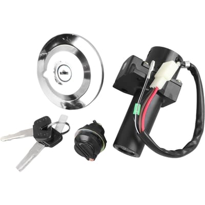 Couvercle de Réservoir d'Essence Alliage d'Aluminium Moto Verrou Bouchon de Réservoir d'Essence Verrou avec 2 Clés Remplacement pour YBR gray