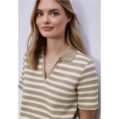 Poloshirt met korte mouwen en strepen