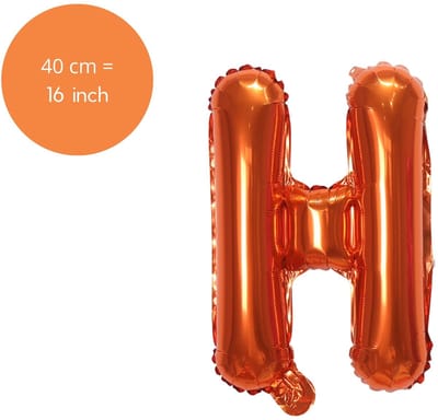 Fienosa Folieballon Letter H Oranje 40 cm – Letterballon voor EK, WK & Feestdecoratie