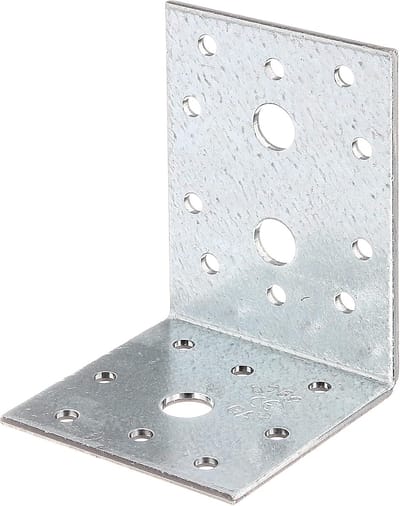 Hoekverbinder Staal - Versterker Beugel - Houtverbinding Verstevigen - Verzinkt Sendzimir - 60 x 80 x 60 mm - Zilverkleurig