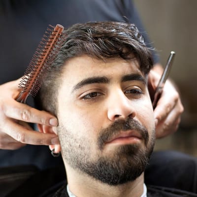 Haarborstel voor heren, ideaal voor het föhnen en ontwarren van nat of droog haar, compact en draagbaar