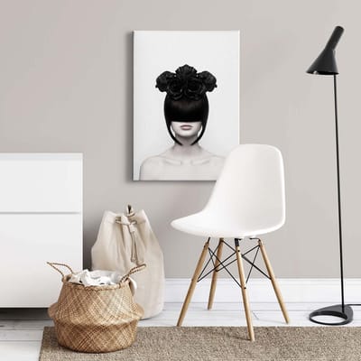 Canvas print DD123139 Black Widow A.S. Création 0,5 x 0,7 m Wit Kantoor Hal/Gang Keuken Slaapkamer Woonkamer