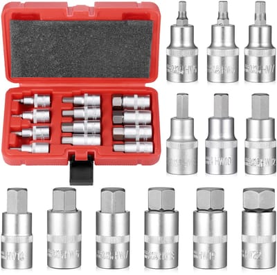 Dailygoods- Dopsleutelset 12-delig - Hexagon - Steeksleutelset - Dropsleutels - Gereedschap - Hoogwaardige kwaliteit - Dopsleutels