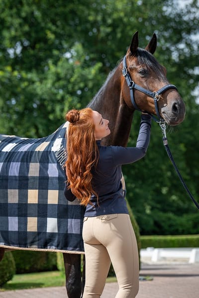Eskadron Halster Sparkle SS26 Navy Blue - Full | Blauw | Halstertouw paard