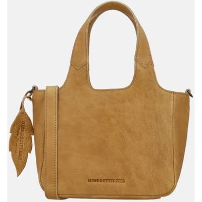 Hide & Stitches Earth Handtas - Schoudertas - Crossbody - Duurzaam - Leer - Leren Dames Tas - Zand