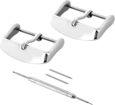 Vervangingsset voor Horlogeband Sluiting, 2 Stuks RVS Horlogeband Buckles voor 18mm/20mm/22mm Lug Breedte, Duurzame en Elegante Horloge Sluitingen