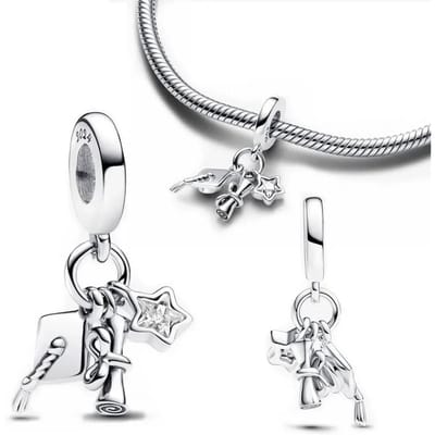 Fer à cheval authentique en cuivre Trèfle Arbre de Vie Mère Pendentif Perlé Idéal Pour Collier Bracelet Fait Main Bijoux pour Femmes Cadeau white