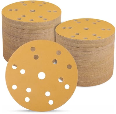 Zandpapier schijven 150mm met klittenband - 100 stuks, korrel 220 voor een gladde afwerking