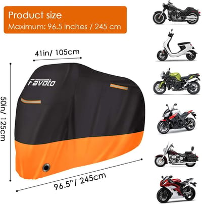 Motorhoes | Premium kwaliteit, XXL (245 cm x 105 cm x 125 cm) Geschikt voor Binnen en Buiten – Scooterhoes Waterdicht – Windscherm - Scooter.