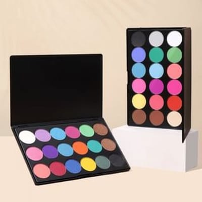 CAR MELA - 18 Colors Water-Soluble Eyeshadow Palette - 2 Types 01# Matte - 46.8g