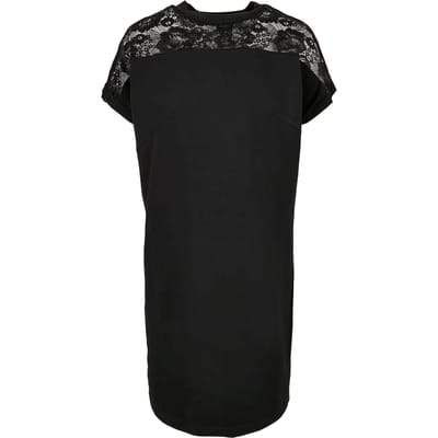 Urban Classics - Lace Tee Korte jurk - XS - Zwart