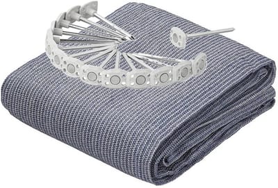Proplus Tenttapijt incl grondzeilpen 15x - grijs - 300 x 250 cm