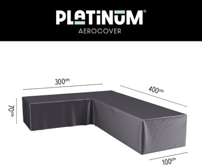 Platinum AeroCover - Loungebankhoes L-vorm - 400x300x100xH70 Links - Ademend - Waterproof - Hoge kleurechtheid