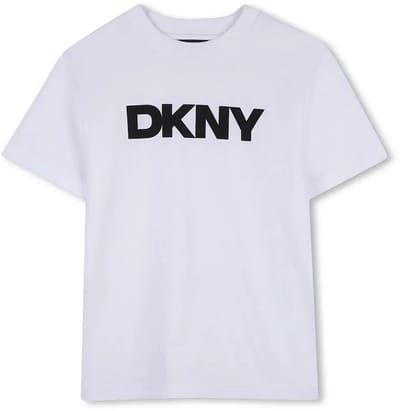 Dkny D62617 T-shirt Met Korte Mouwen Wit 4 Years Meisje