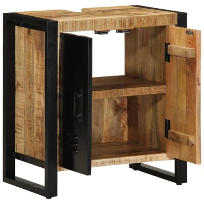 vidaXL - Badkamerkast - Bruin - 55 - x - 35 - x - 60 - cm - Massief - Mango - Hout