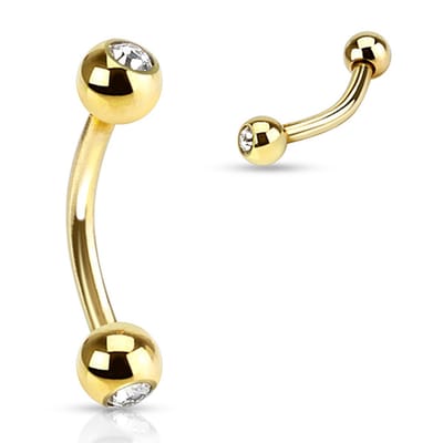 Rook piercing steentje wit