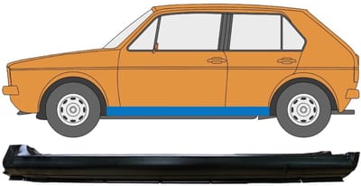 Volledige dorpel voor Volkswagen Golf 1 1974-1985 / Links
