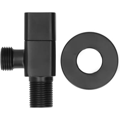Robinet d'angle G1 2 Mitigeur Vanne d'arrêt d'eau Accessoire pour salle de bain Toilettes Lavabo Noir black