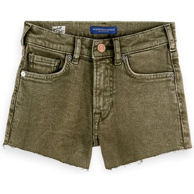 Scotch & Soda Girl The Ray Relaxed Denim Short Garment Dyed Washed Militar Taglia: 12 | Pantaloni Outlet | kids | Blu