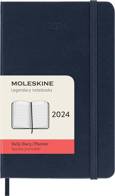 Dagagenda 2024 - 12 Maanden, Hardcover, Saffierblauw, Maat 9x14