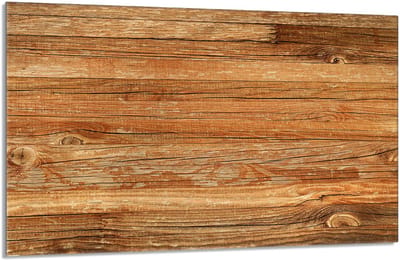TMK ArtDeko Serie - Glasplaat Bescherming - 80x52cm - Houtpatroon - Hartglas
