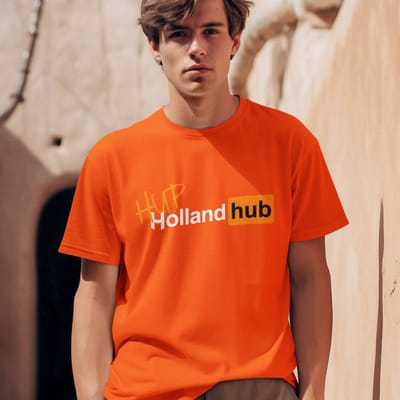 Oranje Koningsdag WK & EK T-shirt - Maat XS - Hup Holland Hub - Heren Feestkleding & Carnavalskleding