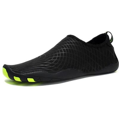 Baskets Unisexe Chaussures d'Eau de Plage Pour Chaussures de Natation Femmes Hommes Baskets Plongée Pieds Nus Chaussures Aqua Pantoufles Pour Chaussures de Mer 3.5 noir