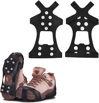 Famanu - Anti-slip schoenspikes, maat 39-44, vervangende spikes, Ice Grips, schoenenklauwen, sneeuw, ijs, spikes, zool, wandelen, wandelen, winter