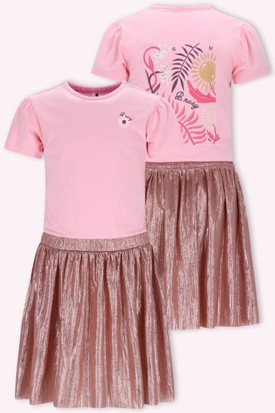 B.Nosy Y602-5849 meisjes jurk roze - Maat 98