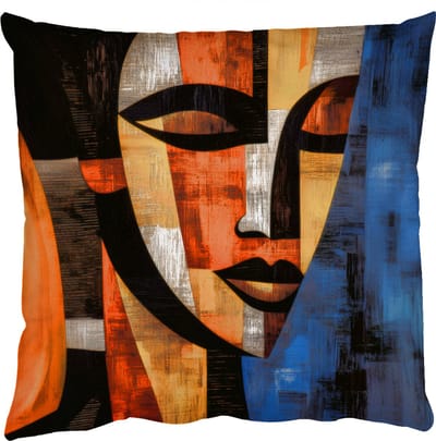 Sierkussens - Kussentjes Woonkamer - 50x50 cm - Abstract - Portret - Kleurvakken