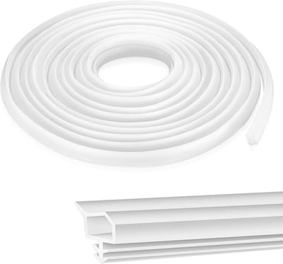 12m Door Rubber Weatherstrip White Door Seal voor Geluidsisolatie - Interne Deur Rubberafdichting Tape - Voorkomt Tocht - Vocht en Stof - Geschikt voor Houten Deuren