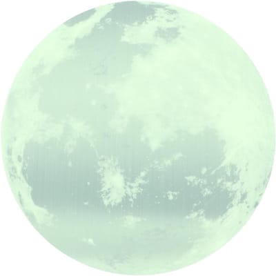 30cm Lichtgevende Maanvorm Gloeiende Muursticker Huisdecoratie voor Kinderkamer Slaapkamer(Kleurrijk Groen white