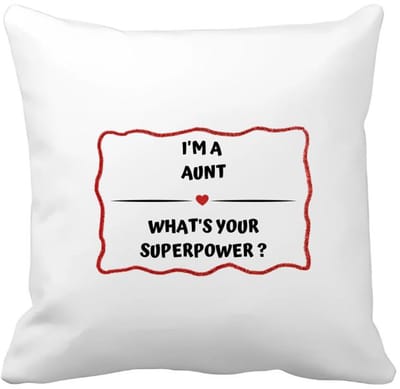 Akyol - i'm a aunt what's your superpower? Kussen hoes - Tante - super tante - verjaardag - cadeautje voor tante - tante artikelen - kado - geschenk - 40 bij 40 cm