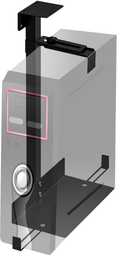 Unyqoos® Verstelbare PC Bevestiging Onder Bureau voor Veiligheid en Ruimtebesparing
