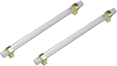Moderne Keukenladen Handgrepen met Transparante Knoppen van Zinklegering - 192mm Meubelaccessoires voor Keuken- en Kastdeuren