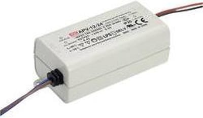 Mean Well APV-12-24 LED-transformator Constante spanning 12 W 0 - 0.5 A 24 V/DC Niet dimbaar, Overbelastingsbescherming