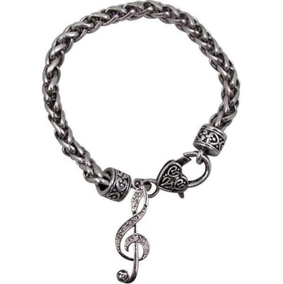 Armband met hanger vioolsleutel