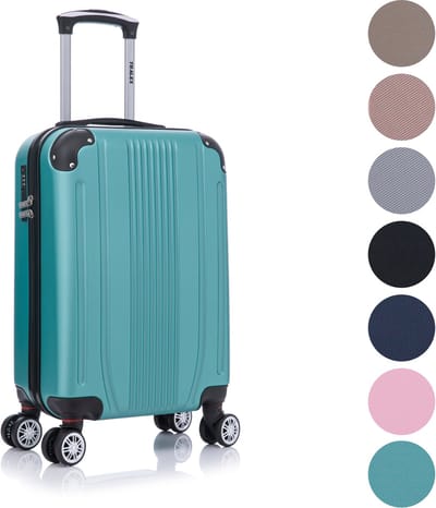 TRALEX - Levante - Handbagage - 39L - 56x37x23cm - ABS - Harde schaal - Cijferslot - Lichtgewicht - Flexibel - Duurzaam - Stille (rubberen) wielen - Dubbele Spinner-wielen - Lichtgroen