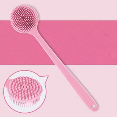 CHPN - Rugborstel - Lichaamsborstel - Massage borstel - Douche-borstel - Siliconen - ScrubBorstel - Roze - Met ophang oog - Rug scrubben - Borstel voor in de douche - Masseren