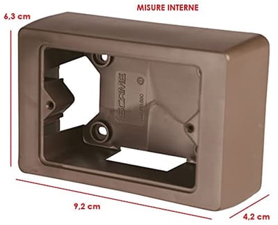 Rechthoekige Wanddoos voor Lak - Binnenafmetingen 92 x 63 x 42,5 mm