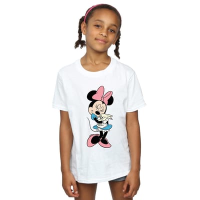 Disney Meisjes Minnie Mouse Bunny Hug Katoenen T-Shirt (Wit)