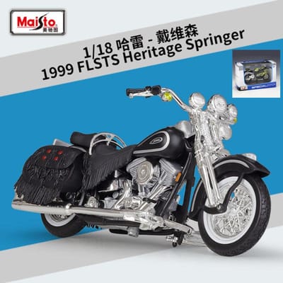 Maisto 1:18 Harley 1999 Flsts Heritage Springer Legering Motorfiets Model Simulatie Metaal Straatmotorfiets Model Kinderen Cadeaus