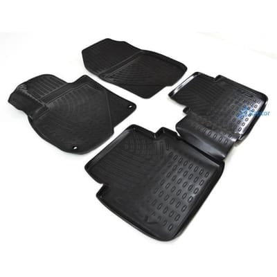 Tapis De Sol En Caoutchouc 3D - J&J AUTOMOTIVE - Honda CR-V 2018-2022 - Noir - Sur Mesure - Antidérapant noir