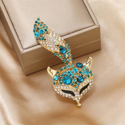 Creatieve Strass Vos Broche Eenvoudige Corsage Trui Jas Vest Accessoires Speld Kledingaccessoires brown