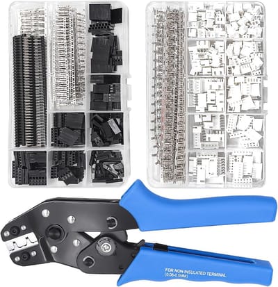 Krimpgereedschapset voor Dupont en JST connectors – Inclusief 600 Dupont- en 560 JST XH-connectoren