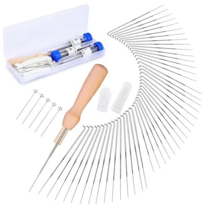 Naaldviltnaalden set, 57 stuks naaldviltkits met viltnaalden en accessoires voor handwerk