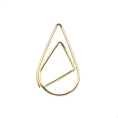 Paperclip druppel 25 mm | Goud | 100 stuks