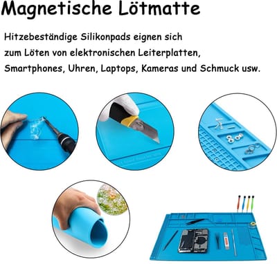 lasmat, 55 x 35 cm, siliconen lasmat, reparatiemat van siliconen, voor reparatie van elektronische apparaten