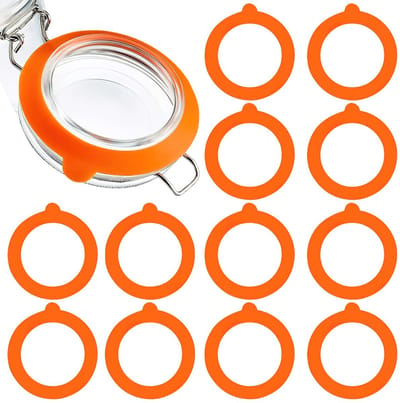 Dailygoods- Afdichtingen 12 Stuks - Siliconen Afdichtingen - Vervangende Inmaakringen - Rubber Afdichtringen - Levensmiddelen Geschikt - Hittebestendig en Duurzaam